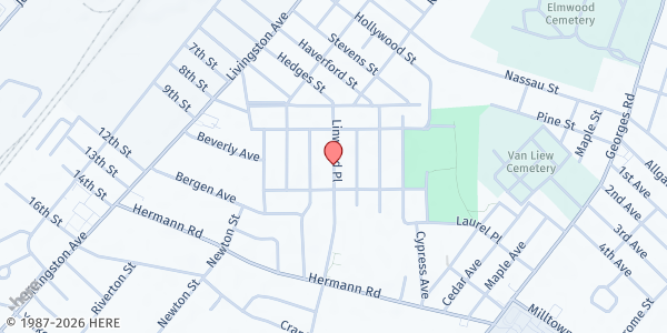 Map showing North Brunswick Food Bank at 15 Linwood Place, North Brunswick Township, NJ