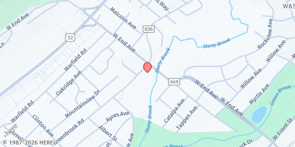 Map showing Saint Vincent Society of North Plainfield at 401 Greenbrook Road, North Plainfield, NJ