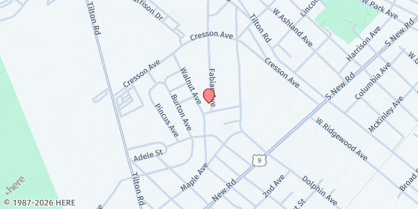 Map showing Church of God of Prophecy at 113 Fabian Avenue, Northfield, NJ