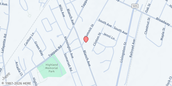Map showing The WholeSum Pantry at 66 Summit Street, Norwood, NJ