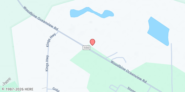 Map showing Holy Redeemer at 458 Woodbine Ocean View Road, Ocean View, NJ