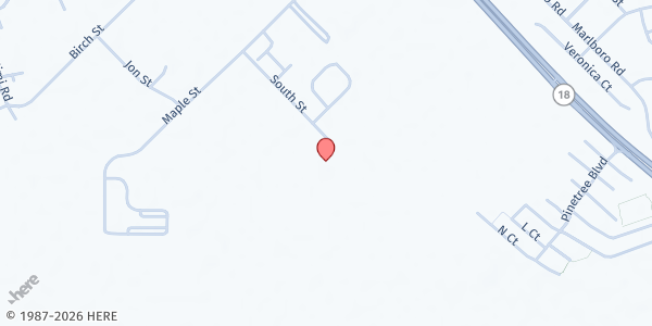 Map showing HADI MOSQUE – FOOD PANTRY at 27 South Street, Old Bridge, NJ