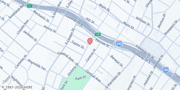 Map showing House Of Prayer C.O.G.I.C. at 138 Hickory Street, Orange, NJ