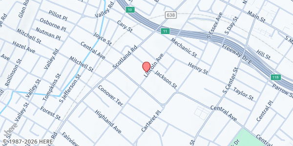 Map showing Interfaith Food Pantry of The Oranges at 234 Lincoln Avenue, Orange, NJ