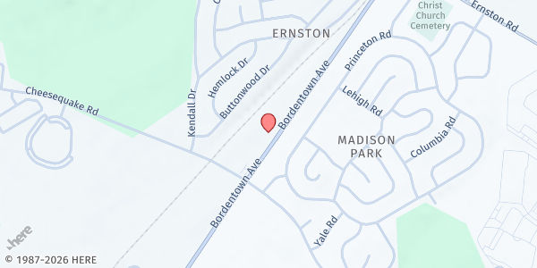 Map showing Messiah Food Pantry at 3091 Bordentown Ave, Parlin, NJ