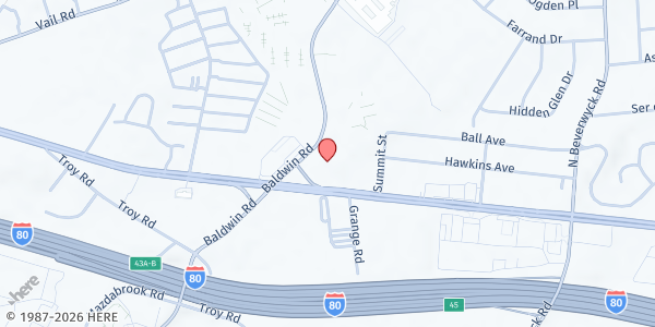 Map showing St. Peter's Food Pantry at 179 Baldwin Road, Parsippany, NJ