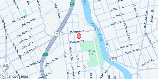 Map showing Boys & Girls Club of Passaic - Hudson Street at 14-20 Hudson Street, Passaic, NJ