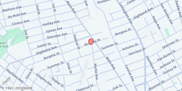 Map showing UNITED PASSAIC ORGANIZATION - Myrtle Ave at 221 Myrtle Ave, Passaic, NJ