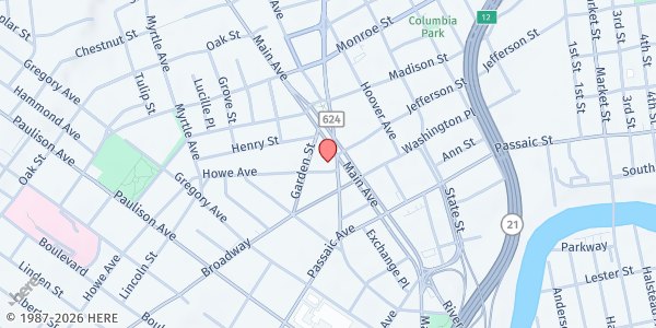 Map showing UPO Community Marketplace at 163 Autumn St, Passaic, NJ