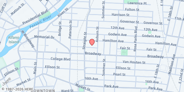 Map showing Center of Grace at 175 Fair Street, Paterson, NJ