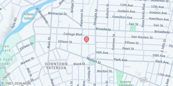 Map showing Cumac at 223 Ellison Street, Paterson, NJ