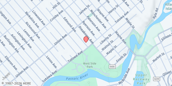 Map showing Cumac Mobile Pantry - Greater Bergen Community Action, Inc at 265 Totowa Avenue, Paterson, NJ