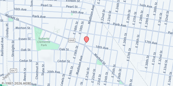 Map showing Faith in Action Community Dev. Corp. at 833 Madison Ave, Paterson, NJ