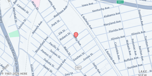 Map showing Father English Emerg. Food Pantry at 35 Getty Avenue, Paterson, NJ