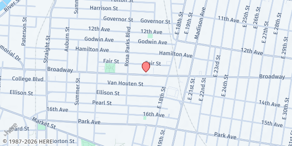 Map showing Love of Jesus Food Pantry at 385 Broadway, Paterson, NJ