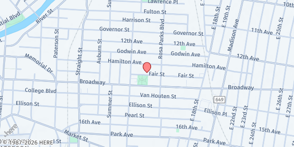 Map showing St. Luke's CDC Christhouse at 269 Fair Street, Paterson, NJ