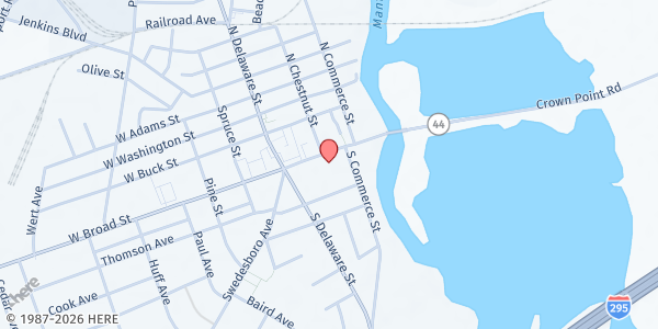 Map showing Glorious Light Christian Ministries at 104 E Broad St, Paulsboro, NJ