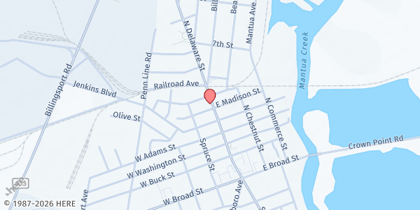 Map showing Visions Christian Center at 812 N Delaware St, Paulsboro, NJ