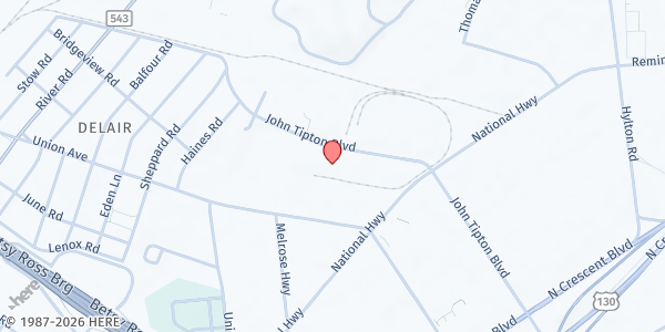 Map showing Food Bank of South Jersey - Main Distribution Network at 1501 John Tipton Blvd, Pennsauken Township, NJ
