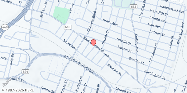 Map showing My Choice Store at 533 New Brunswick Ave, Perth Amboy, NJ
