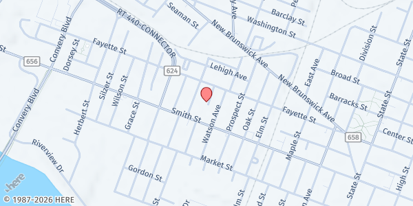 Map showing Summer Theatre Camp - Perth Amboy at 318 Stockton Street, Perth Amboy, NJ