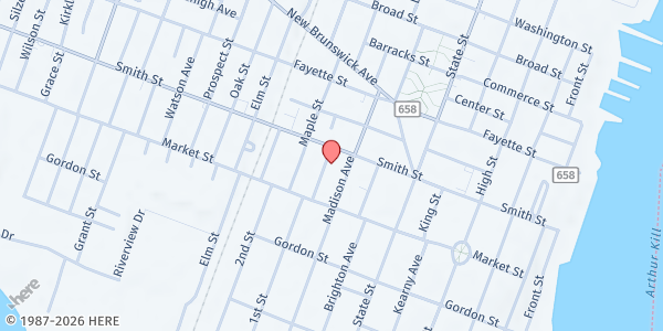 Map showing The Mercy House at 282 Mcclellan Street, Perth Amboy, NJ