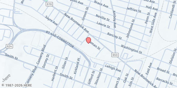 Map showing Transition to Kindergarten - Lopez at 435 Seaman Avenue, Perth Amboy, NJ