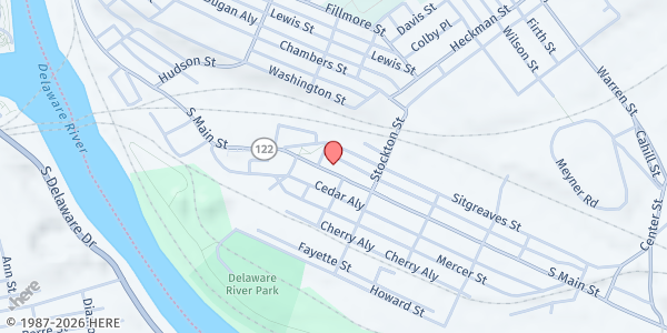 Map showing Catholic Charities Warren Food Pantry at 366 South Main Street, Phillipsburg, NJ