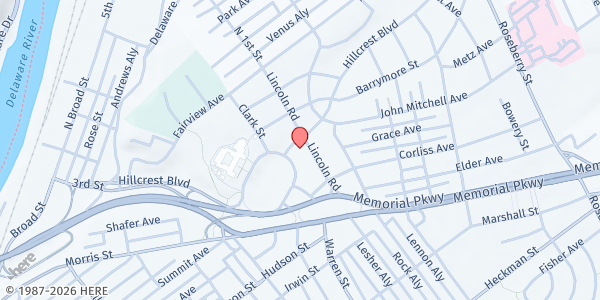 Map showing St. Luke's Episcopal Church Pantry at 500 Hillcrest Boulevard, Phillipsburg, NJ