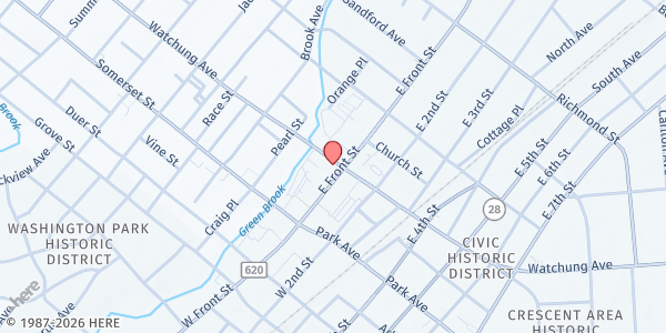 Map showing Cresthaven Academy (Watchung Campus) at 7-9 Watchung Avenue, Plainfield, NJ