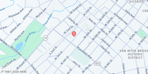 Map showing Hannah Atkins Pool at 508 West 3rd Street, Plainfield, NJ