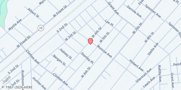 Map showing Metropolitan Community Service at 1003 West 4th Street, Plainfield, NJ