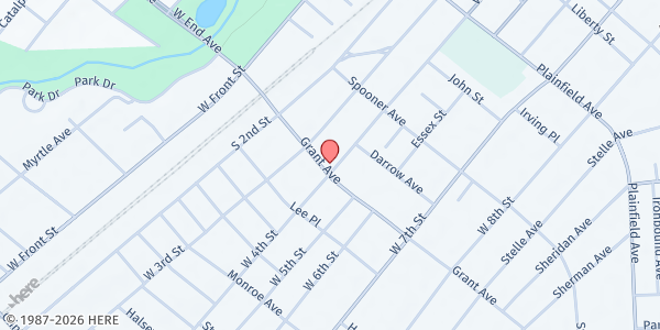 Map showing MUSLIM COMMUNITY SOUP KITCHEN at 321 Grant Avenue, Plainfield, NJ