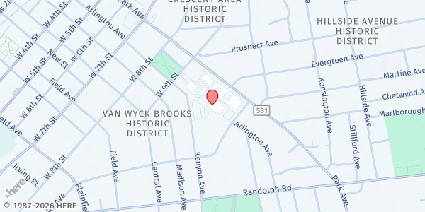 Map showing PHS Summer Sports - Plainfield at 950 Park Avenue, Plainfield, NJ