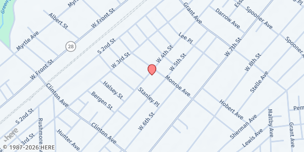Map showing Plainfield Metropolitan SDA Church at 1003 West 4th Street, Plainfield, NJ