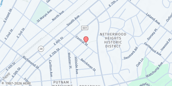 Map showing Queen City Mentoring (Police Academy) at 730 Central Street, Plainfield, NJ