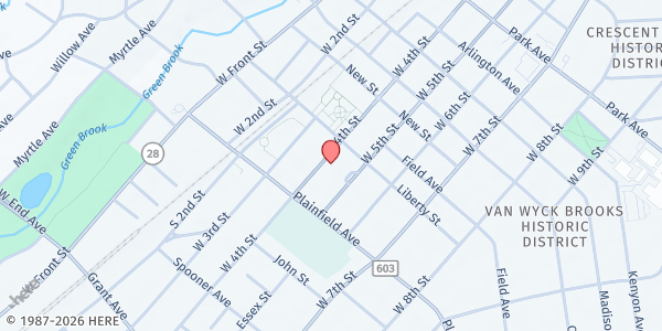 Map showing SHILOH Soup Kitchen at 515 West 4th Street, Plainfield, NJ