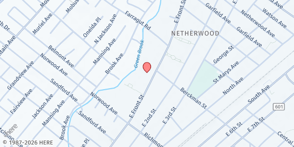 Map showing Star Fish of Plainfield at 631 East Front Street, Plainfield, NJ