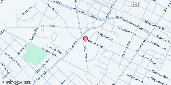 Map showing Steps of Life Inc at 429 W Bayview Ave, Pleasantville, NJ