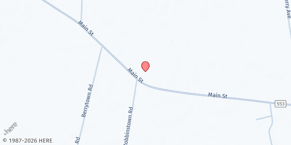 Map showing St Anthony Church at 1560 A Main Street, Port Norris, NJ