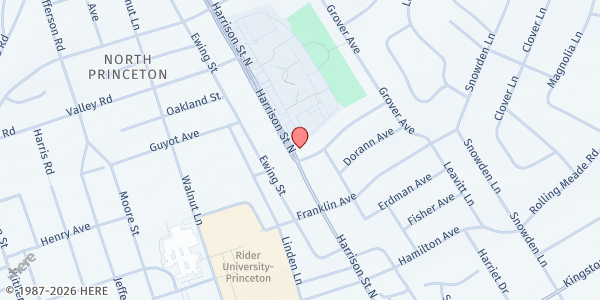 Map showing Mr. Rogers Neighbors Kindness Project - Princeton at 237 North Harrison St., Princeton, NJ