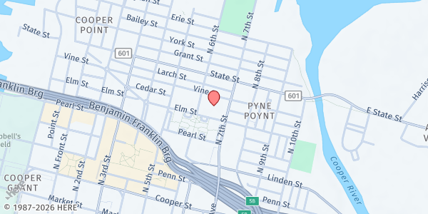 Map showing Mastery Molina School at 601 Vine Street, Pyne Point, NJ