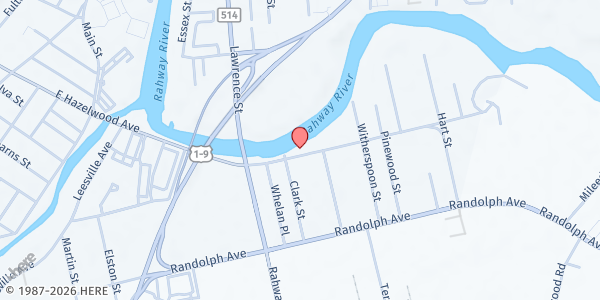 Map showing Rahway Community Action Org. at 796 East Hazelwood Ave, Rahway, NJ