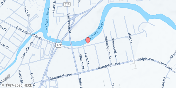 Map showing Rahway Community Action Organization - Food Pantry at 796 East Hazelwood Ave, Rahway, NJ