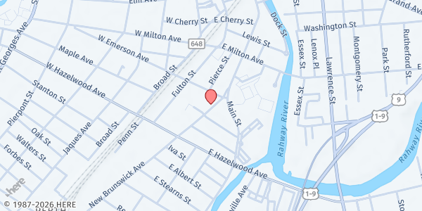 Map showing Rahway Food For Friends at 1221 New Brunswick Avenue, Rahway, NJ