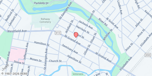 Map showing Rahway Food For Friends at 1731 Church Street, Rahway, NJ