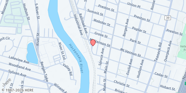 Map showing Social Service Assoc of Ridgewood at 6 Station Plaza, Ridgewood, NJ
