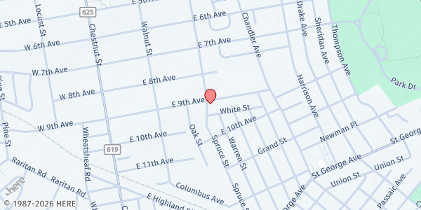 Map showing Bethesda French Sda at 302 E. 9th Avenue, Roselle, NJ