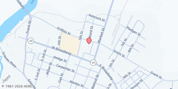 Map showing Pantry Stretcher / Friendly Visits - Salem Office at 110 5th Street, Salem, NJ