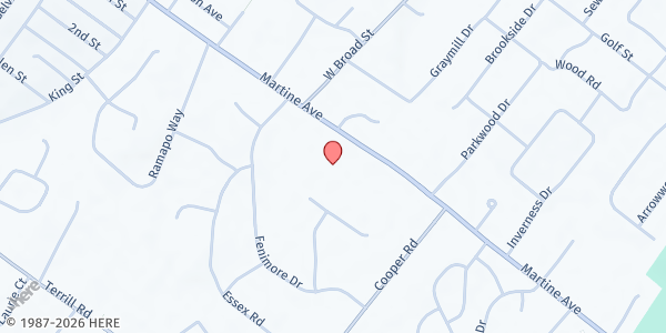 Map showing Fanwood Scotch Plains YMCA at 1340 Martine Avenue, Scotch Plains, NJ